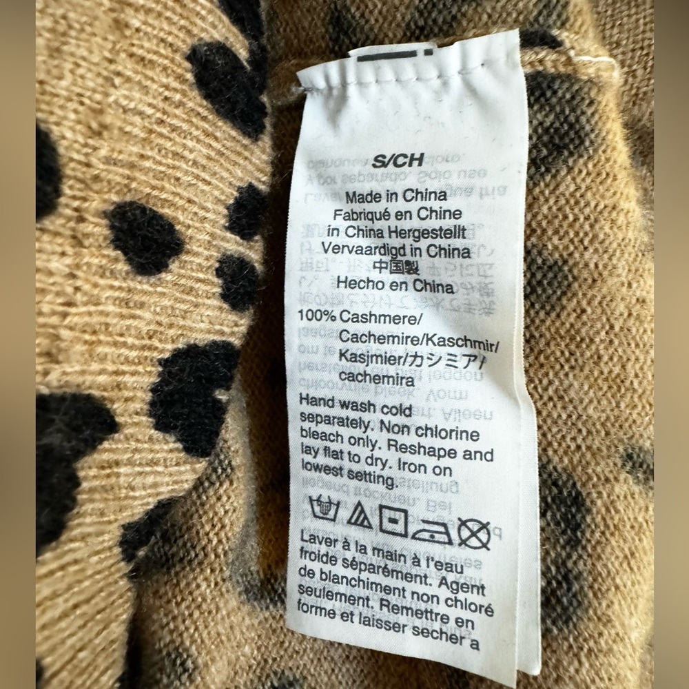 J.Crew Cashmere Leopard Crewneck Sweater - Picture 3 of 7